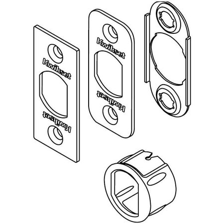 KWIKSET 6-Way Plainlatch Service Kit, Bright Polished Chrome 81845-26